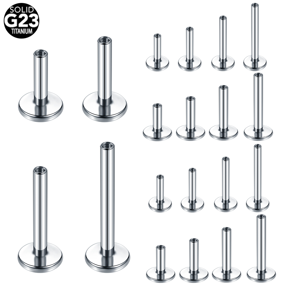Body Jewelry Internally Threaded - 10pcs/lot G23 Titanium Base For Labret