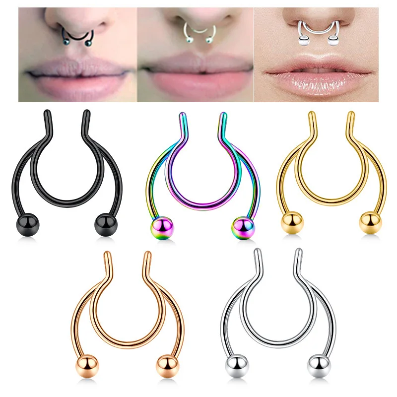 Body Jewelry Art - U Shaped Fake Nose Ring Hip