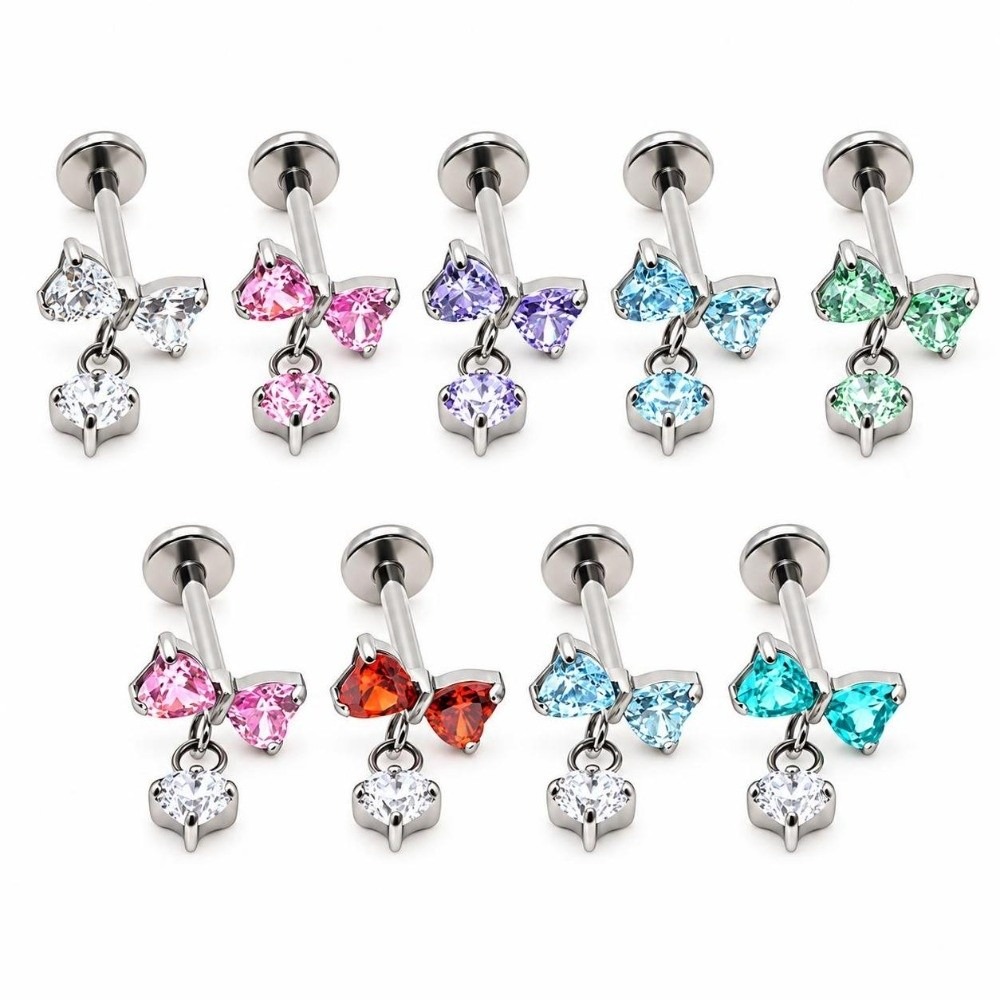Body Jewelry Internally Threaded - G23 Titanium Cartilage Stud Earring Internally