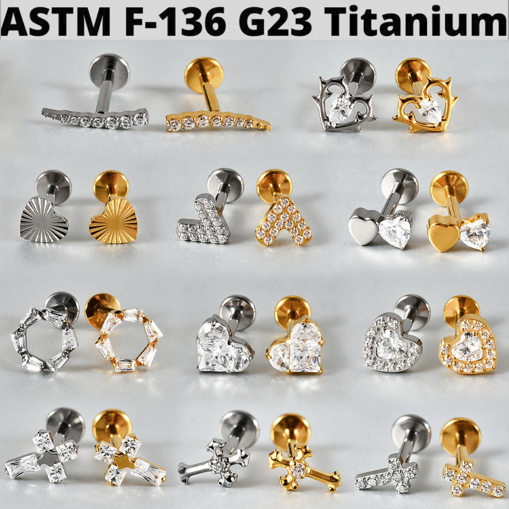 Body Jewelry Internally Threaded - 16G ASTM F‑136 G23 Titanium Internal