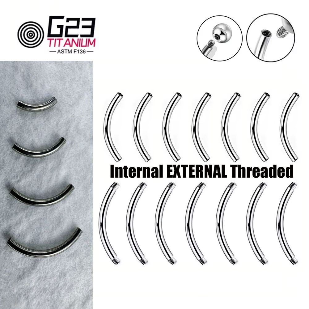 Body Jewelry Internally Threaded - Wholesale 5/10/50pcs G23 Titanium Curved Bar