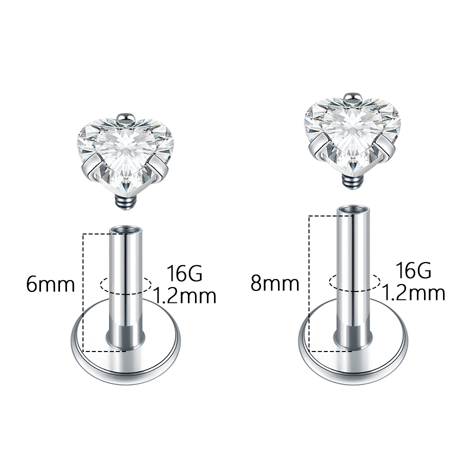 5Pcs/lot G23 Titanium Round St - Body Jewelry Internally Threaded ulasan dan harga
