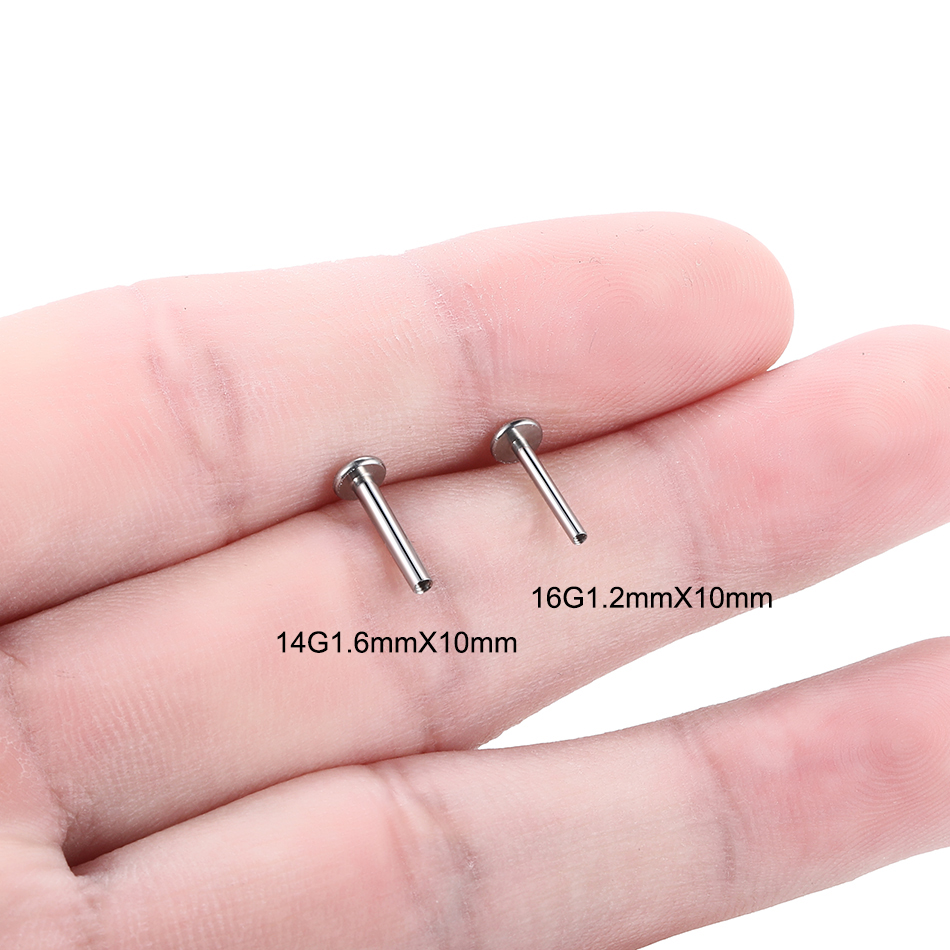 10pcs/lot G23 Titanium Base Fo - Body Jewelry Internally Threaded ulasan dan harga