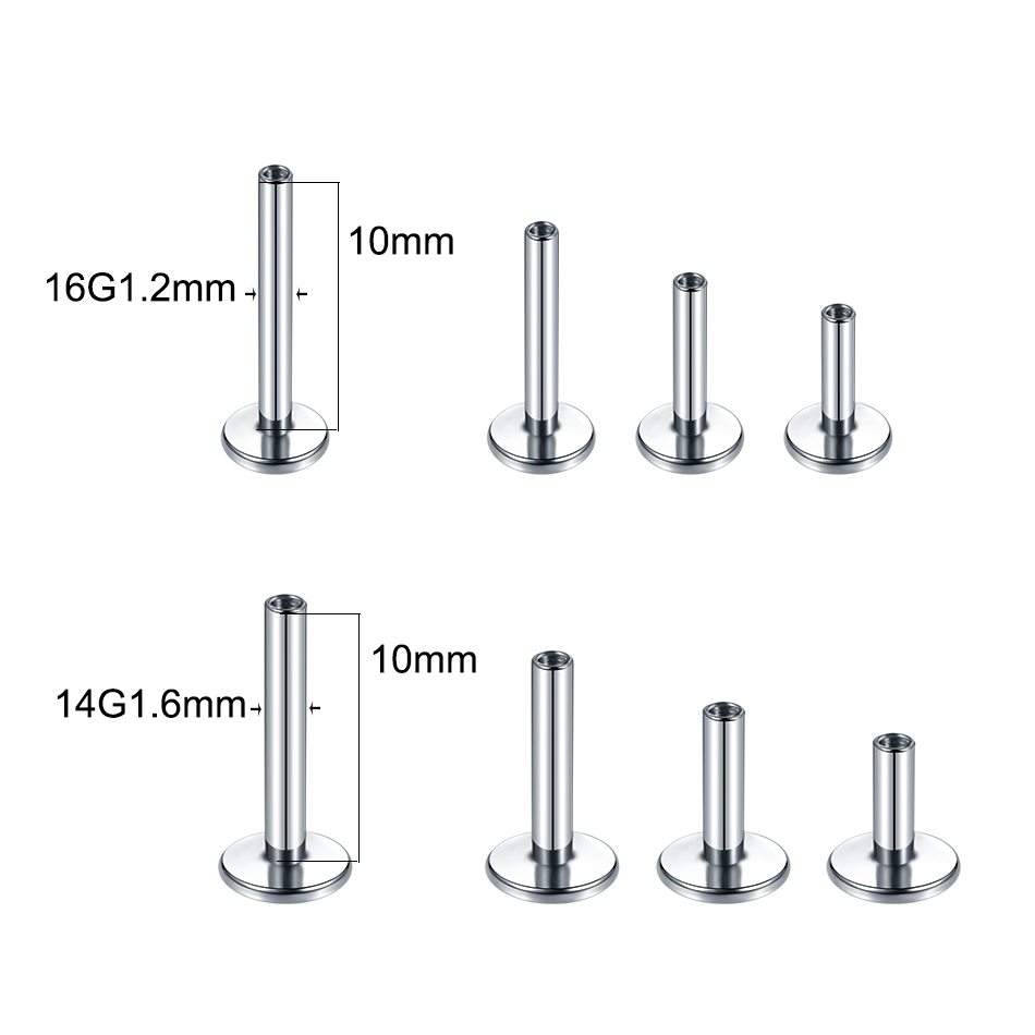 10pcs/lot G23 Titanium Base Fo - Body Jewelry Internally Threaded ulasan dan harga