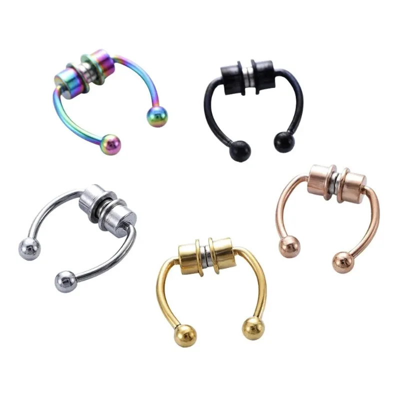 1/2/3Pcs Fake Magnetic Nose Ri - Body Jewelry Art ulasan dan harga