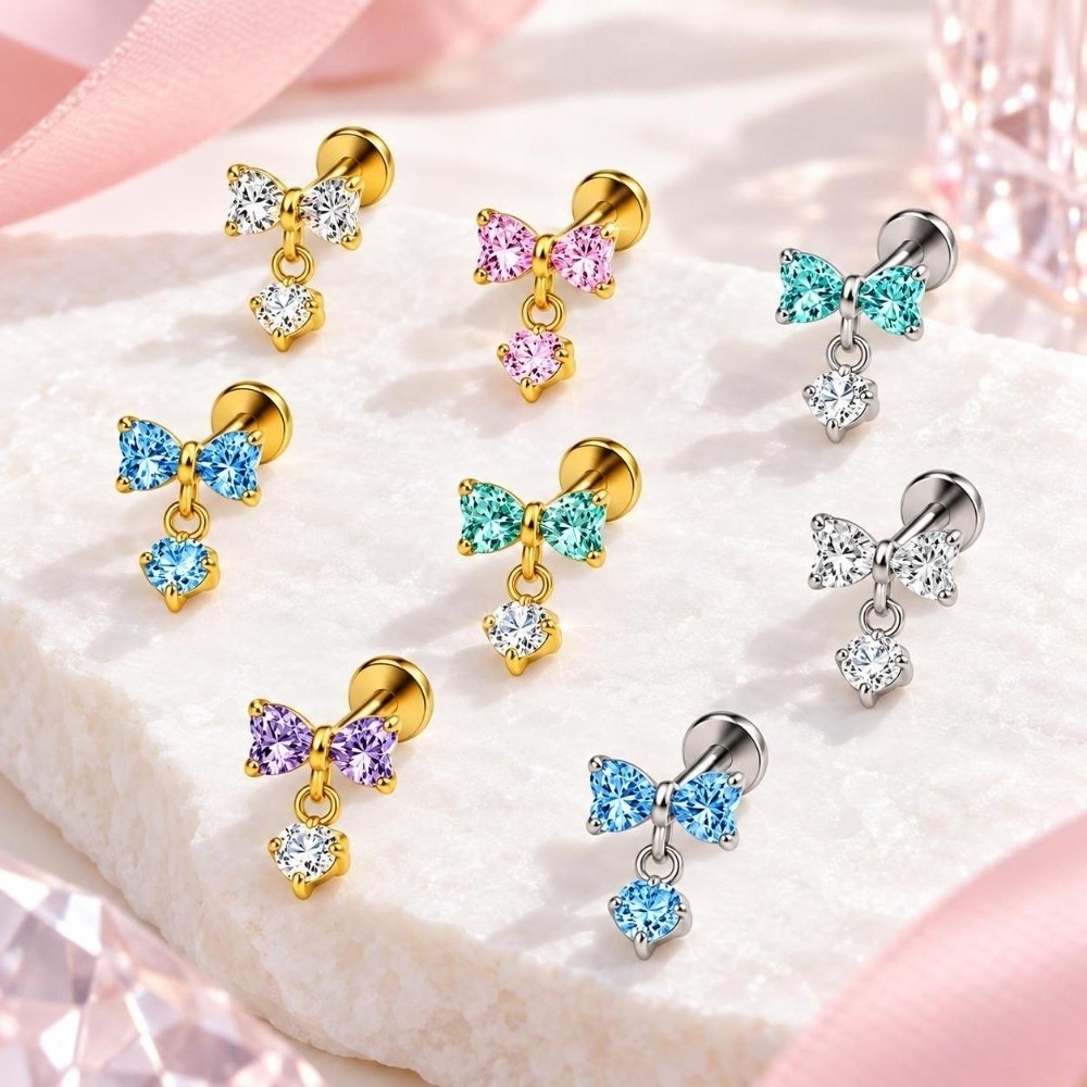 G23 Titanium Cartilage Stud Ea - Body Jewelry Internally Threaded ulasan dan harga