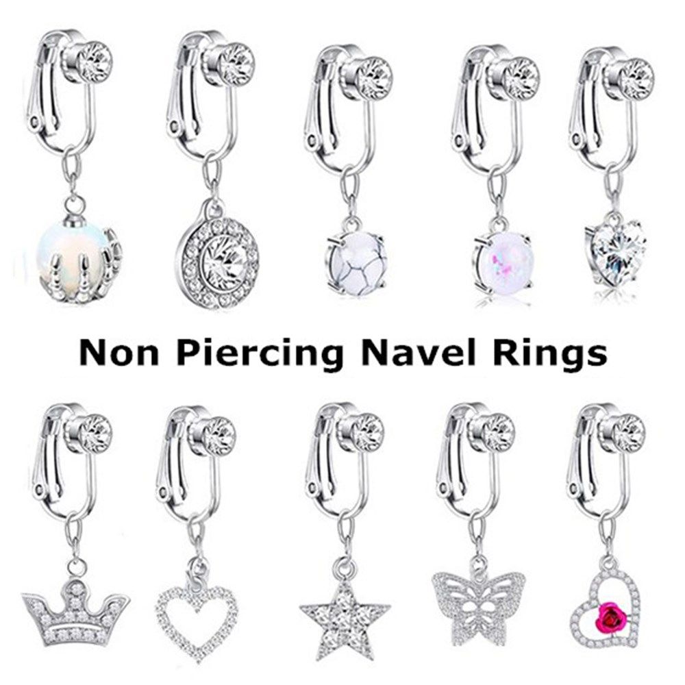 Accessories Clip On Earrings C - Body Jewelry Belly Button Rings ulasan dan harga