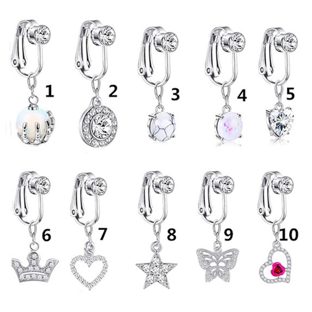 Accessories Clip On Earrings C - Body Jewelry Belly Button Rings ulasan dan harga