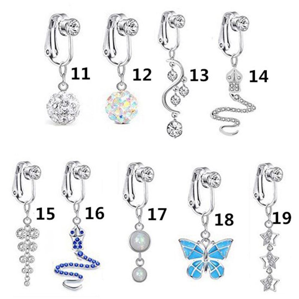 Accessories Clip On Earrings C - Body Jewelry Belly Button Rings ulasan dan harga