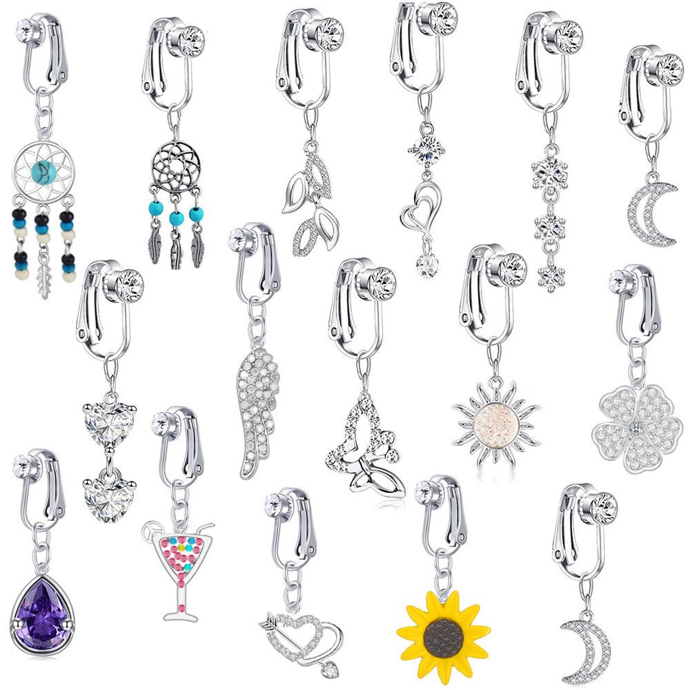 Faux Fake Belly Butterfly Fake - Body Jewelry Belly Button Rings ulasan dan harga