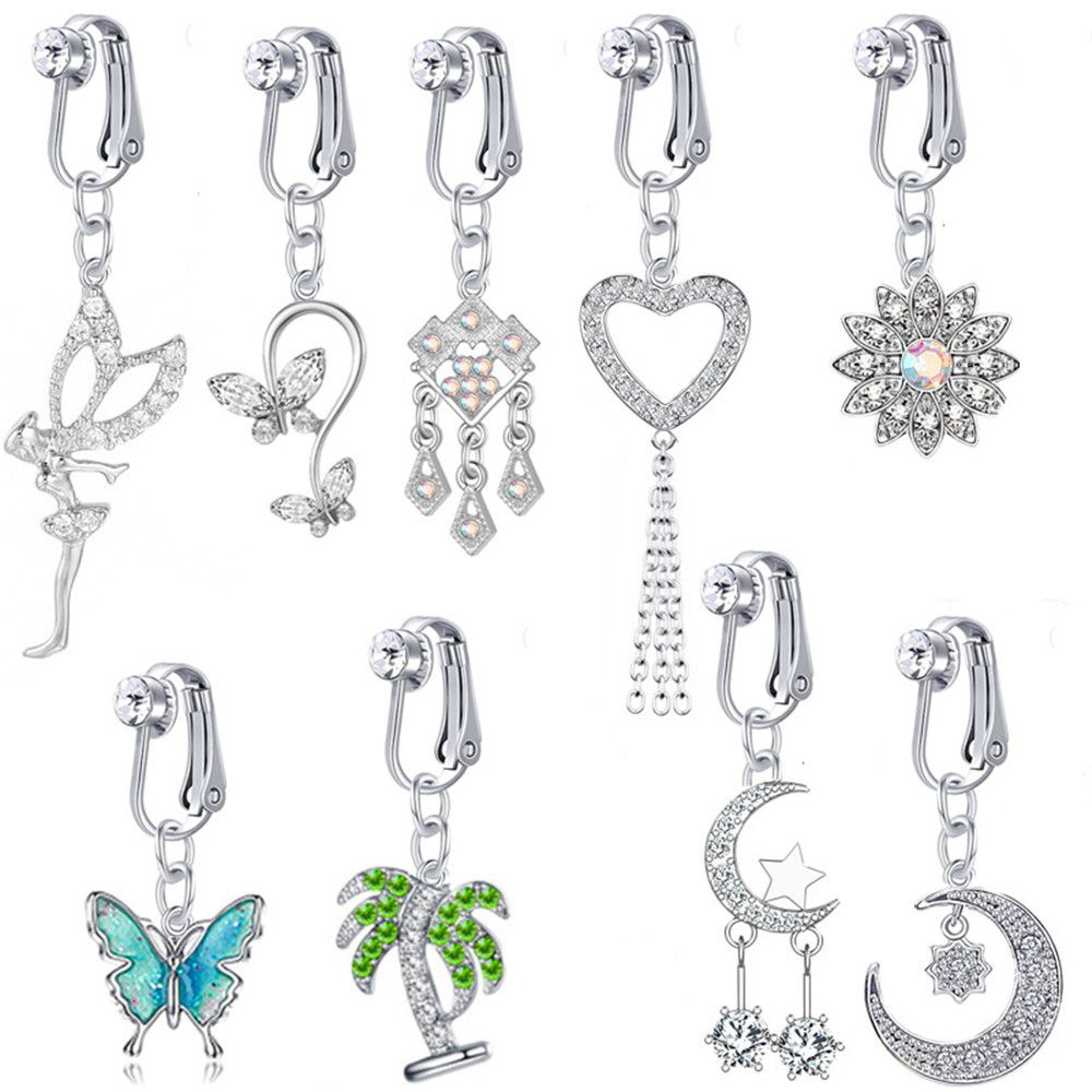 Faux Fake Belly Butterfly Fake - Body Jewelry Belly Button Rings ulasan dan harga
