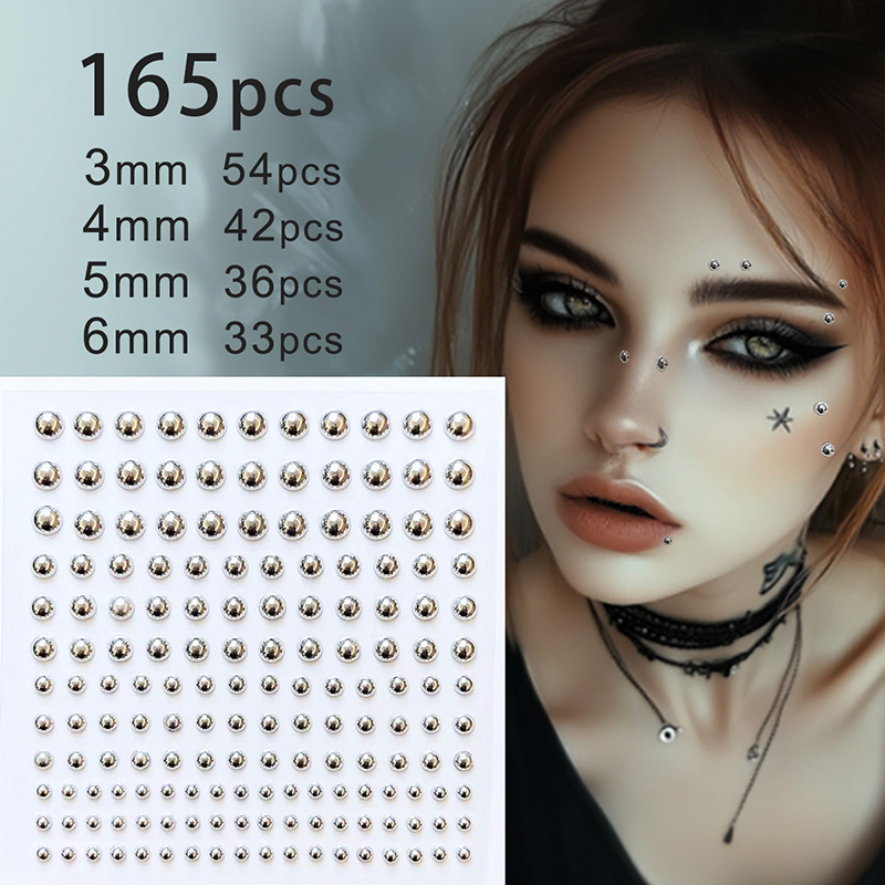 3D Face Eyes Party Makeup Tatt - Body Jewelry Diamond ulasan dan harga