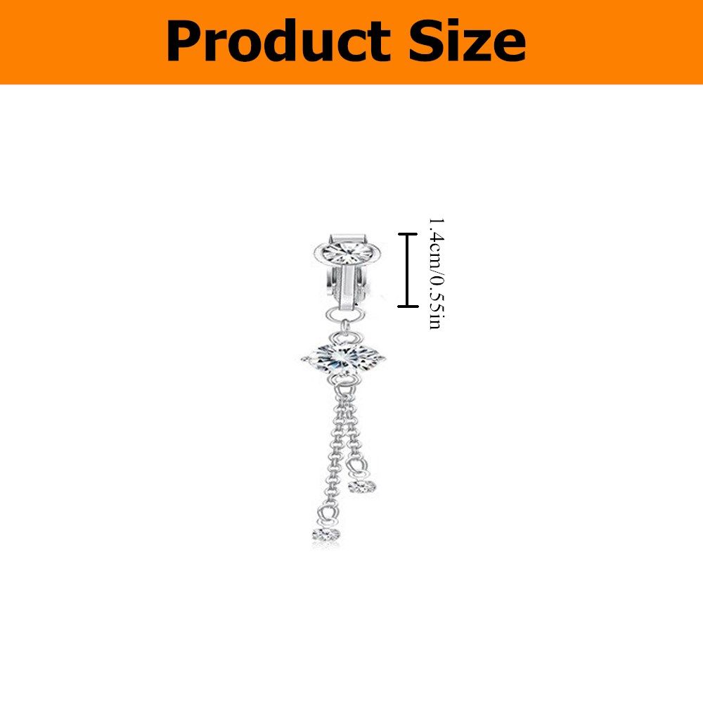 Women Fashion Clip On Umbilica - Body Jewelry Belly Button Rings ulasan dan harga