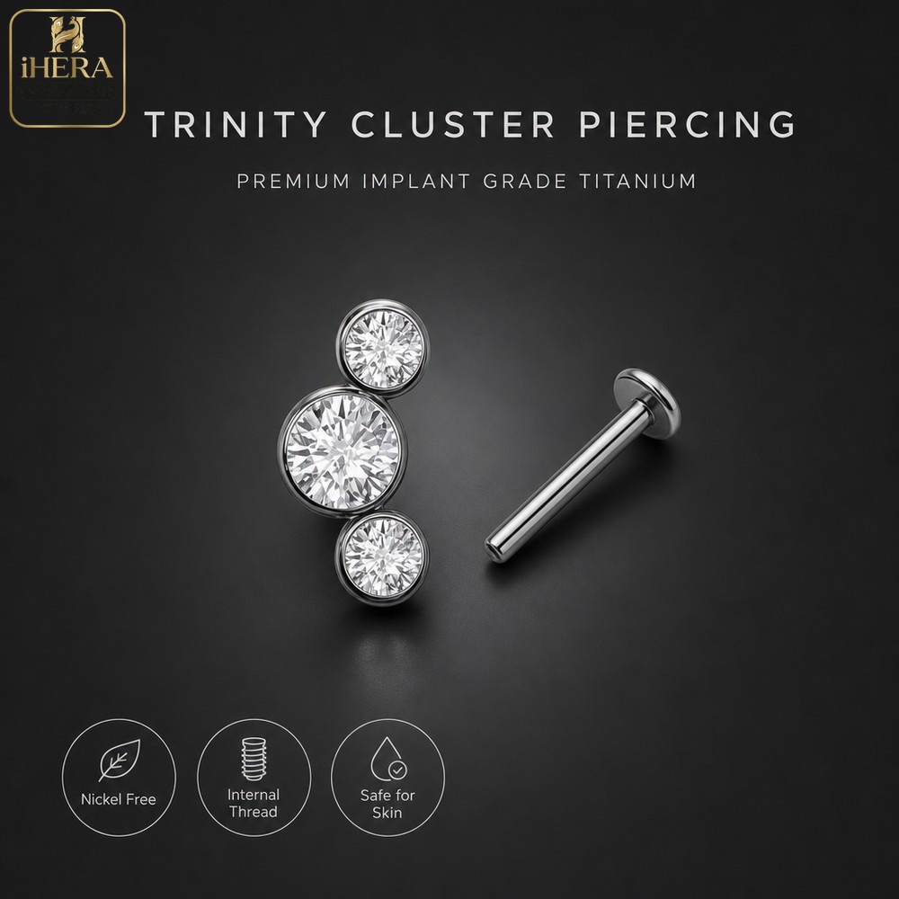 ASTM F136 Titanium Curved Trip - Body Jewelry Internally Threaded ulasan dan harga