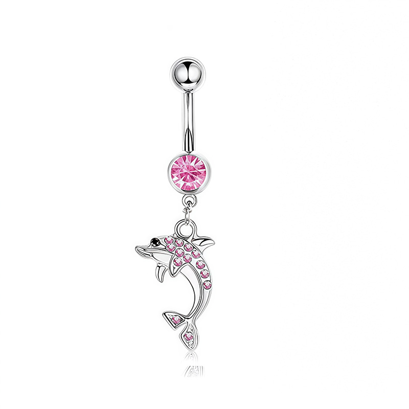 1PCS Pink Crown Belly Button R - Body Jewelry Belly Button Rings ulasan dan harga