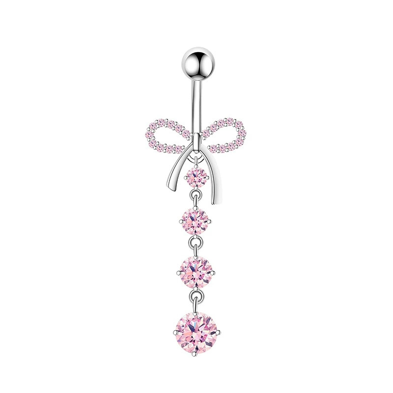 1PCS Pink Crown Belly Button R - Body Jewelry Belly Button Rings ulasan dan harga