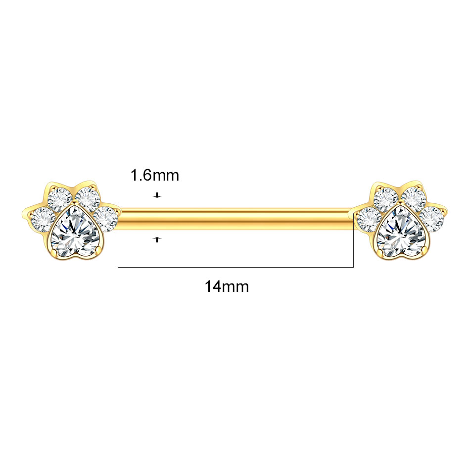 1Pc Titanium Flower Nipple Pie - Body Jewelry Internally Threaded ulasan dan harga