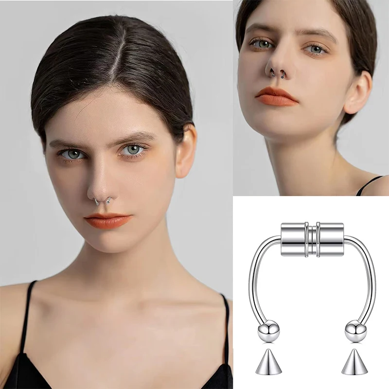 Fake Piercing Nose Ring Hoop S - Body Jewelry Art ulasan dan harga
