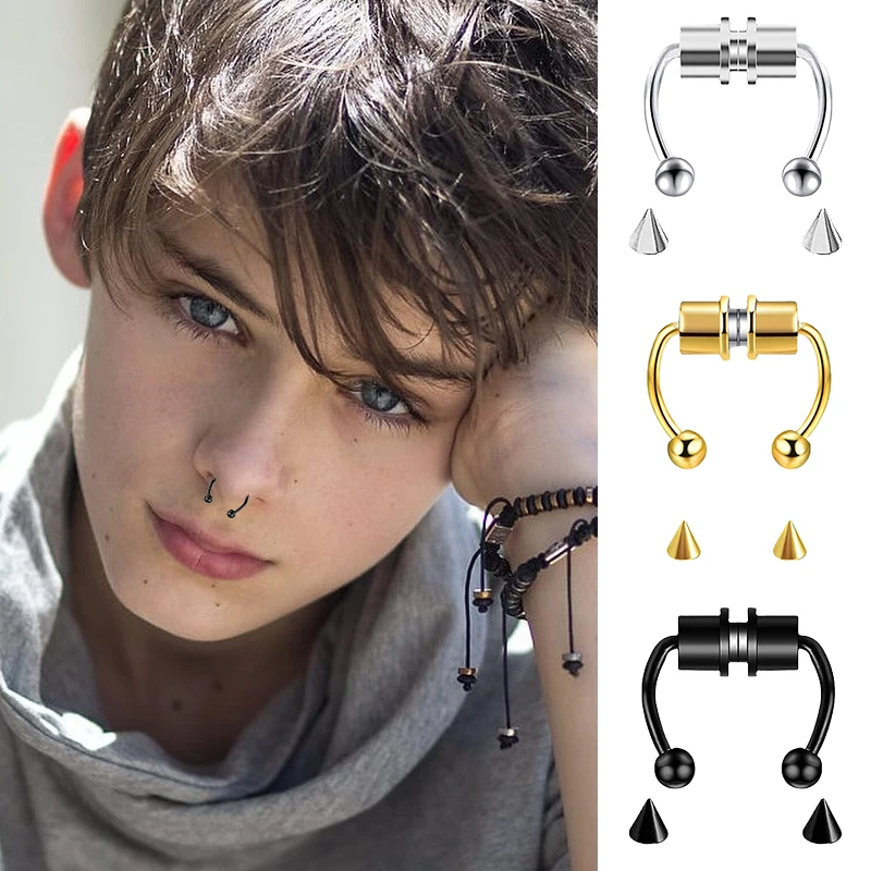 Fake Piercing Nose Ring Hoop S - Body Jewelry Art ulasan dan harga