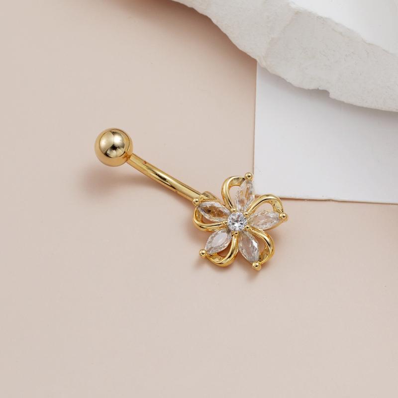 Sparkling Dangle Stainless Ste - Body Jewelry Belly Button Rings ulasan dan harga