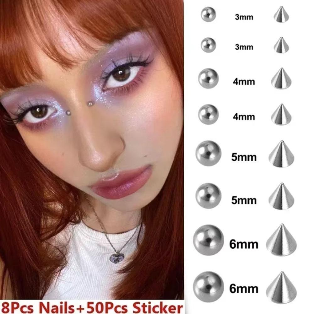 58-180pcs Set Non Piercing Lip - Body Jewelry Belly Button Rings ulasan dan harga
