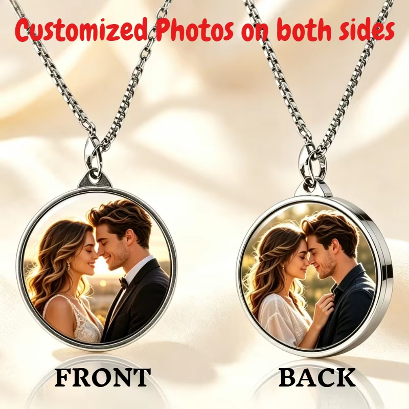 Custom 2 Photo Locket Necklace - Body Jewelry Unique ulasan dan harga