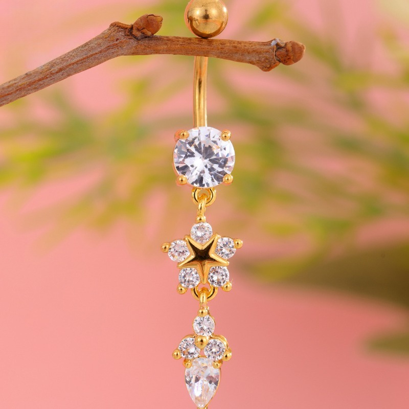 Titanium Ins Luxury Exquisite  - Body Jewelry Diamond ulasan dan harga