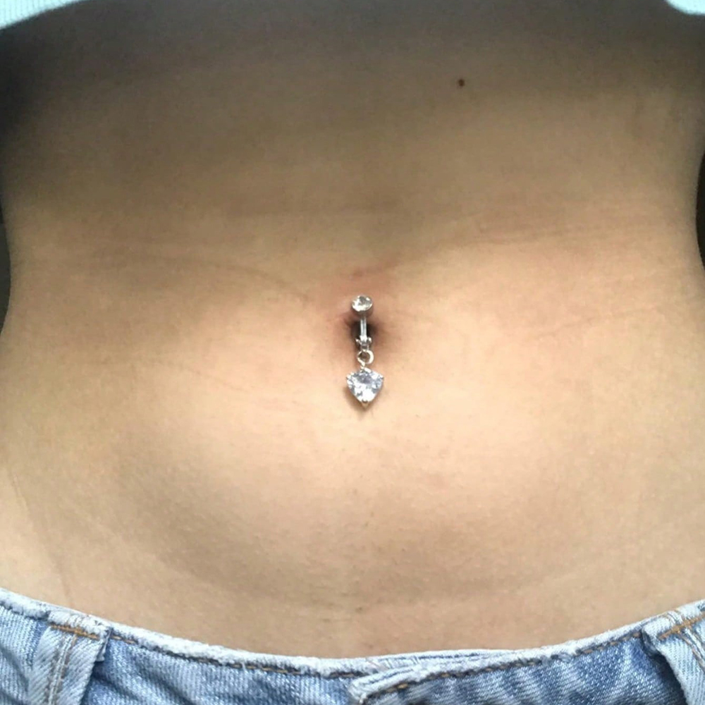 Gold Fake Belly Piercing Cubic - Body Jewelry Belly Button Rings ulasan dan harga
