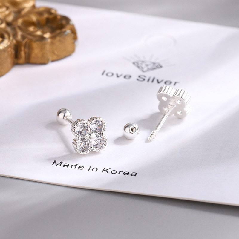 925 Sterling Silver Four Round - Body Jewelry Diamond ulasan dan harga