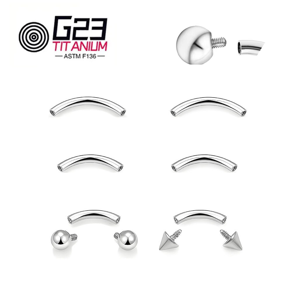 Wholesale 5/10/50pcs G23 Titan - Body Jewelry Internally Threaded ulasan dan harga