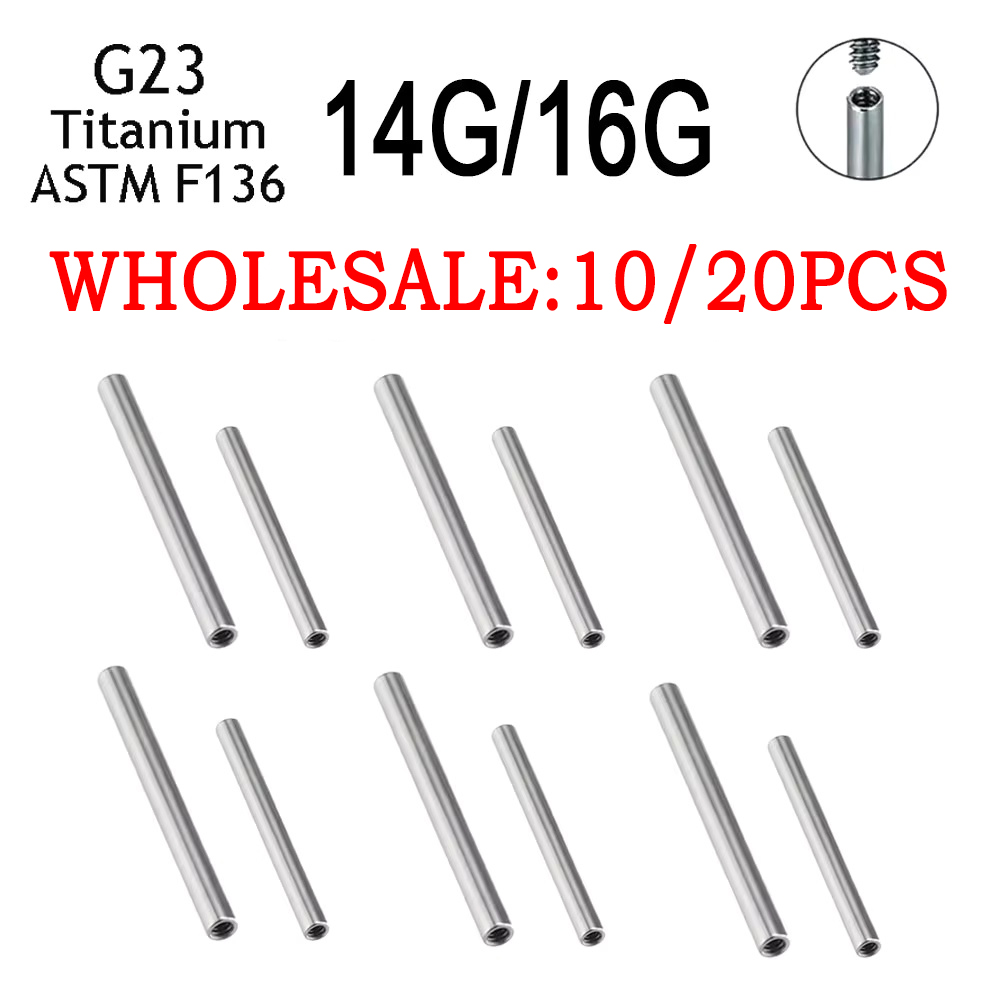 10pcs/lot ASTM F136 Titanium 1 - Body Jewelry Internally Threaded ulasan dan harga