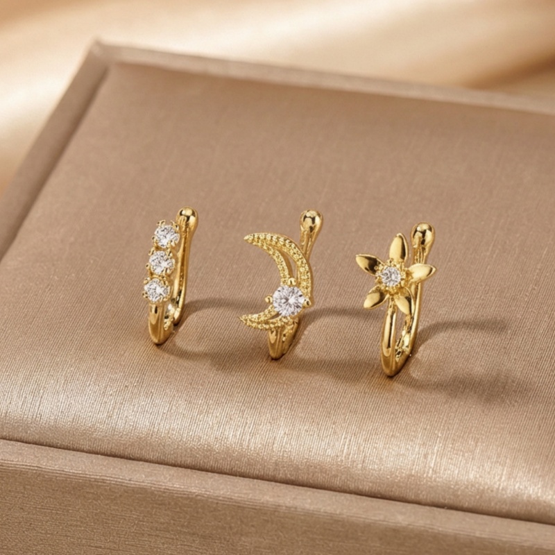 3-piece retro light luxury nos - Body Jewelry Art ulasan dan harga