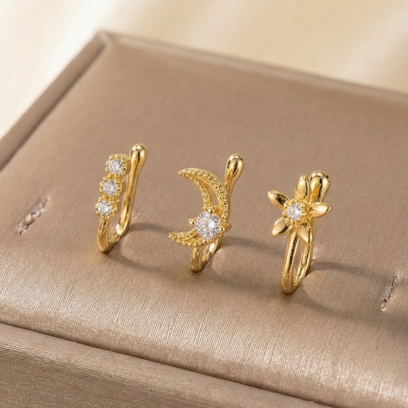 3-piece retro light luxury nos - Body Jewelry Art ulasan dan harga