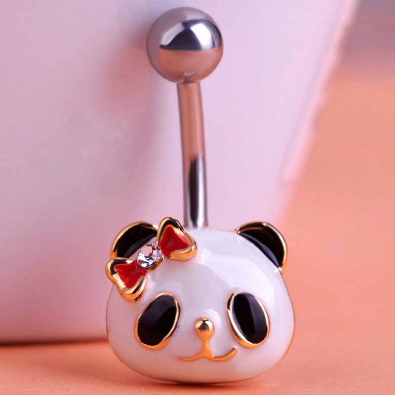 zlxgirl fashion women's panda  - Body Jewelry Brands ulasan dan harga