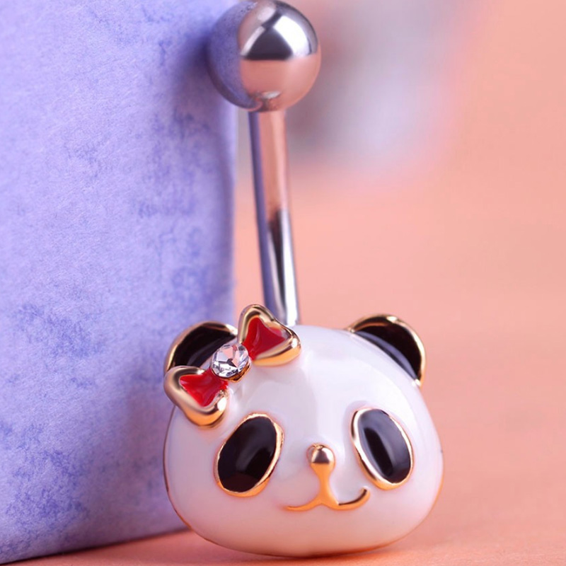 zlxgirl fashion women's panda  - Body Jewelry Brands ulasan dan harga