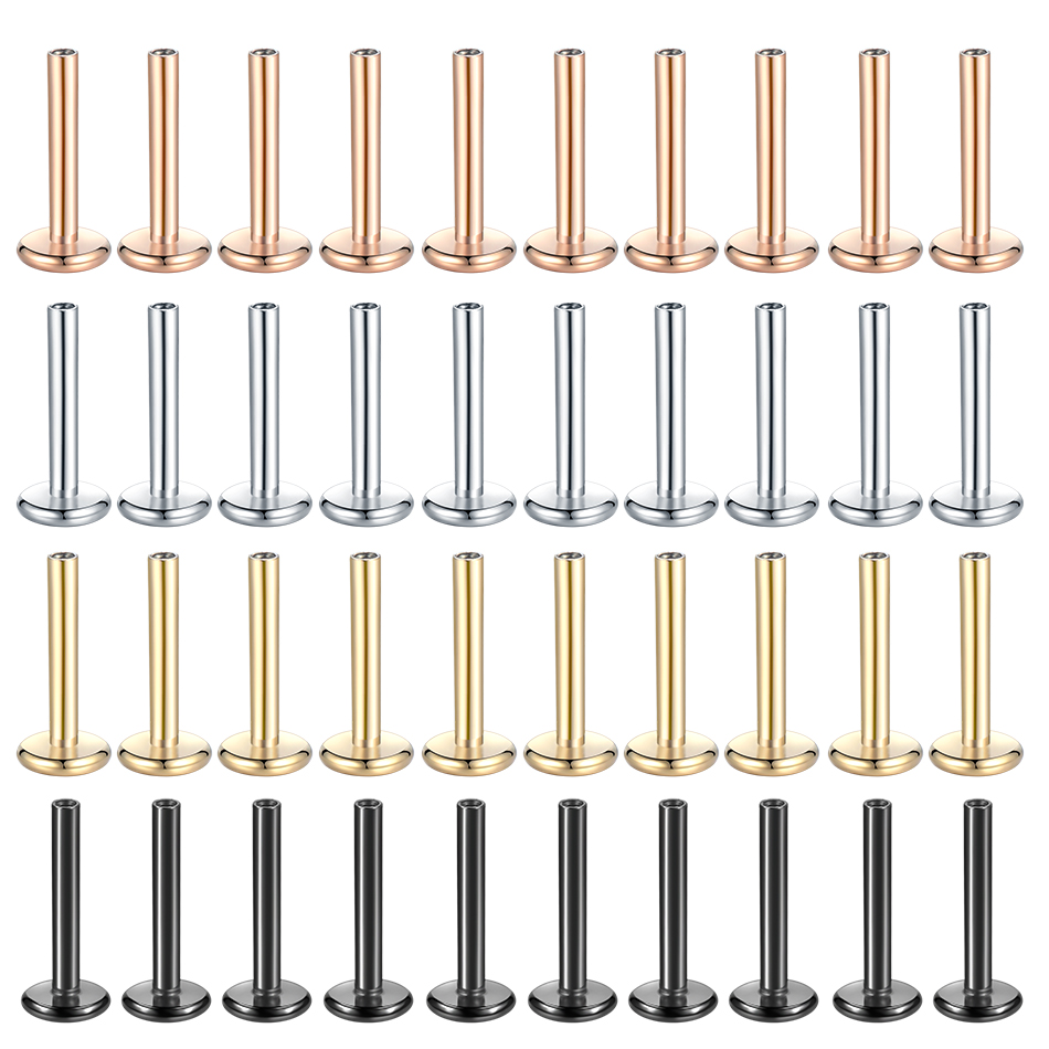 10Pcs/set Surgical Steel Labre - Body Jewelry Internally Threaded ulasan dan harga
