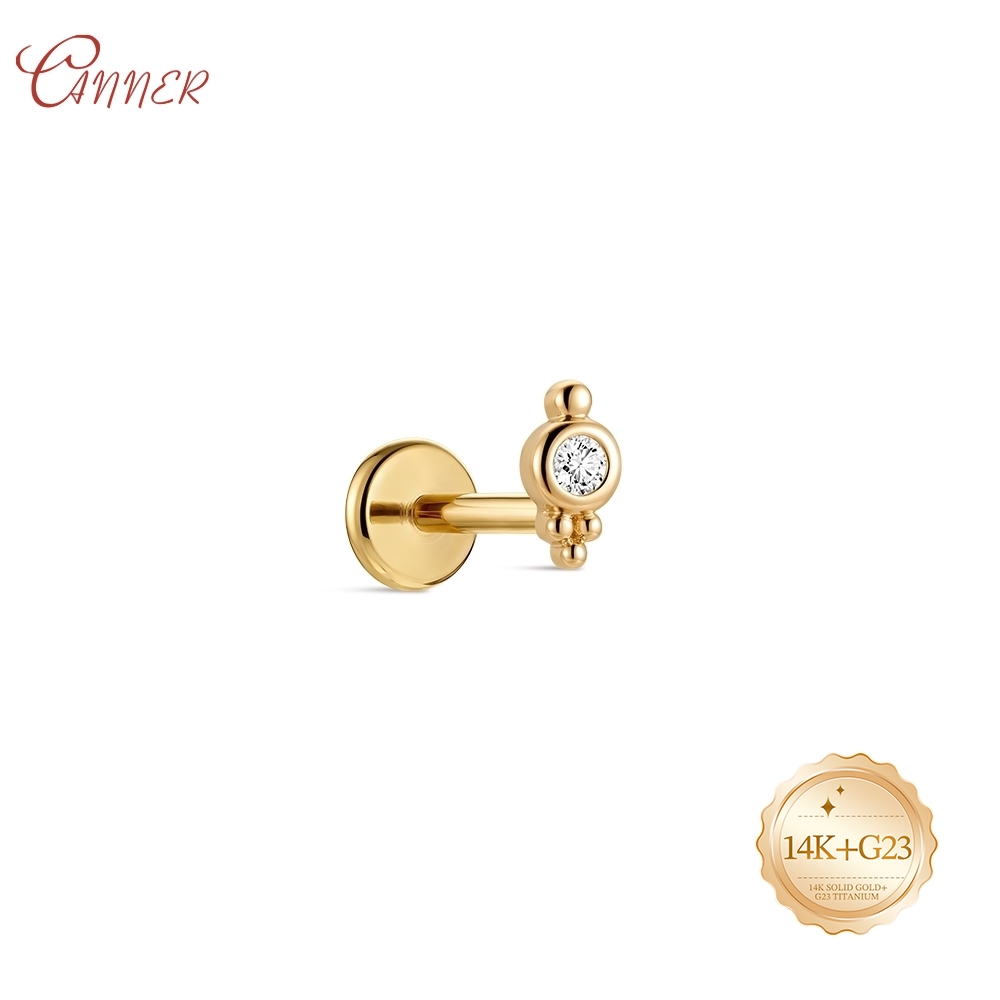 CANNER 14K Solid Gold internal - Body Jewelry Internally Threaded ulasan dan harga
